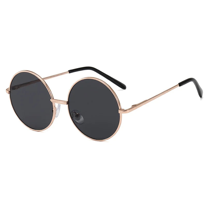 Children's sunglasses metal frame round sunglasses  simple anti ultraviolet tide children's glasses