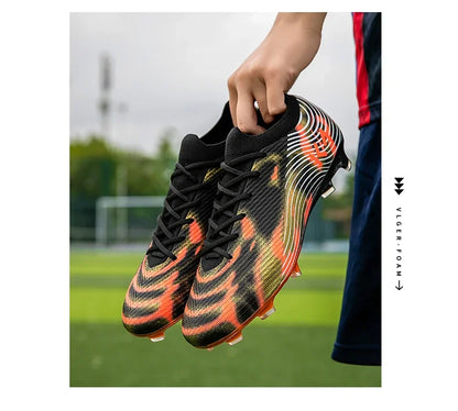 New Men Soccer Shoes Match Outdoor Sneakers Grass Cleats Hot-selling Football Boots Non-Slip Boys High-quality High-top Light