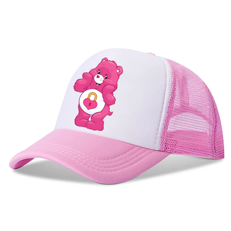 Casquette de baseball Anime Care Bears pour filles et femmes - Nouvelle casquette de sport d'extérieur, chapeau de soleil d'été en maille respirante, bonnet de soleil pour enfants et adultes - Cadeau