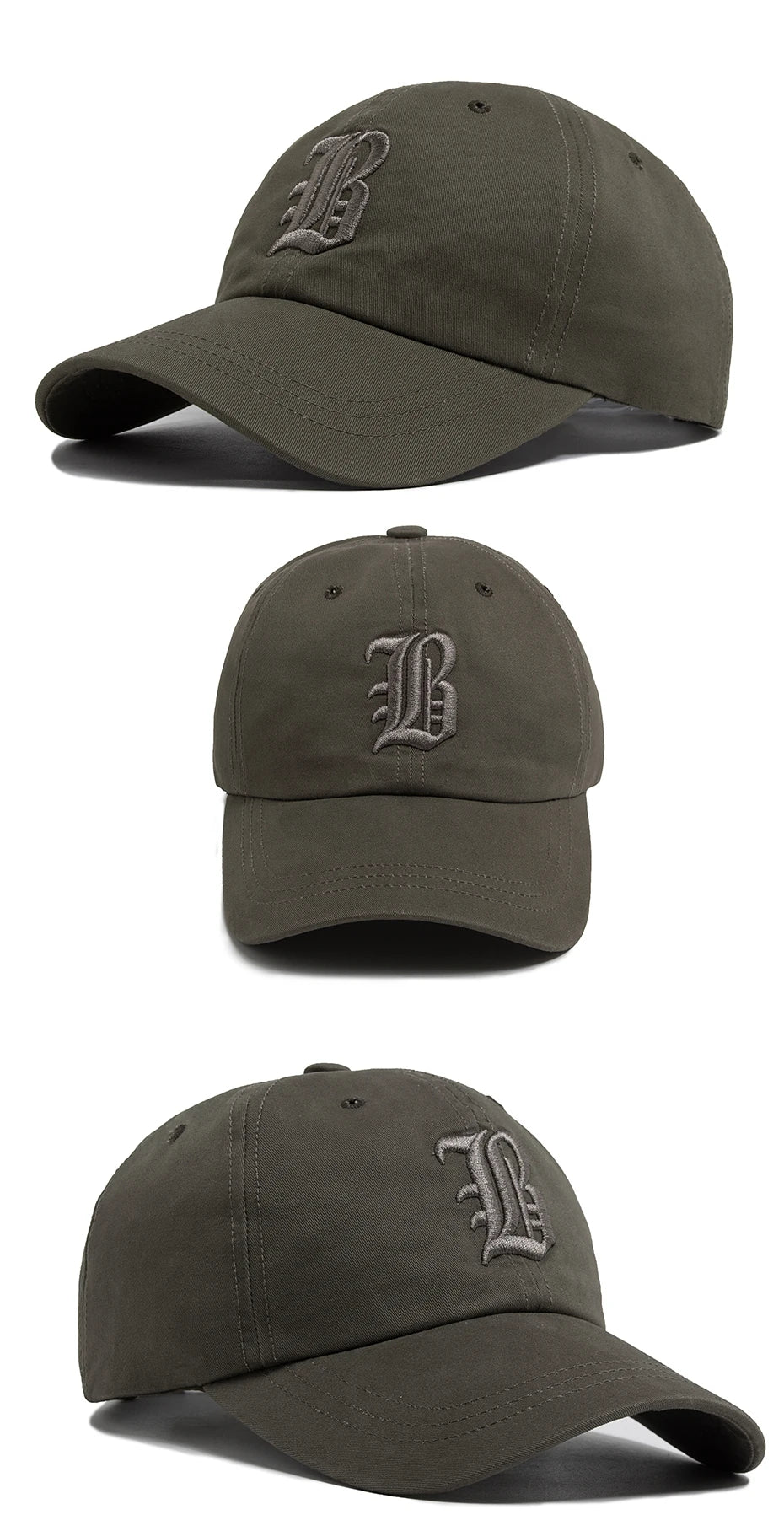 Mode d'été : casquette de baseball pour homme, brodée d'une lettre, casquette « trucker » en coton, casquette décontractée d'extérieur à visière souple, casquettes de baseball pour femme