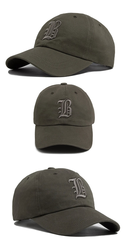 Mode d'été : casquette de baseball pour homme, brodée d'une lettre, casquette « trucker » en coton, casquette décontractée d'extérieur à visière souple, casquettes de baseball pour femme