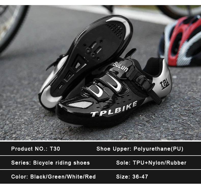 New Men’s and Women’s Bicycle Shoes Outdoor Cycling Shoes with Three Functional Soles Professional Training Shoes