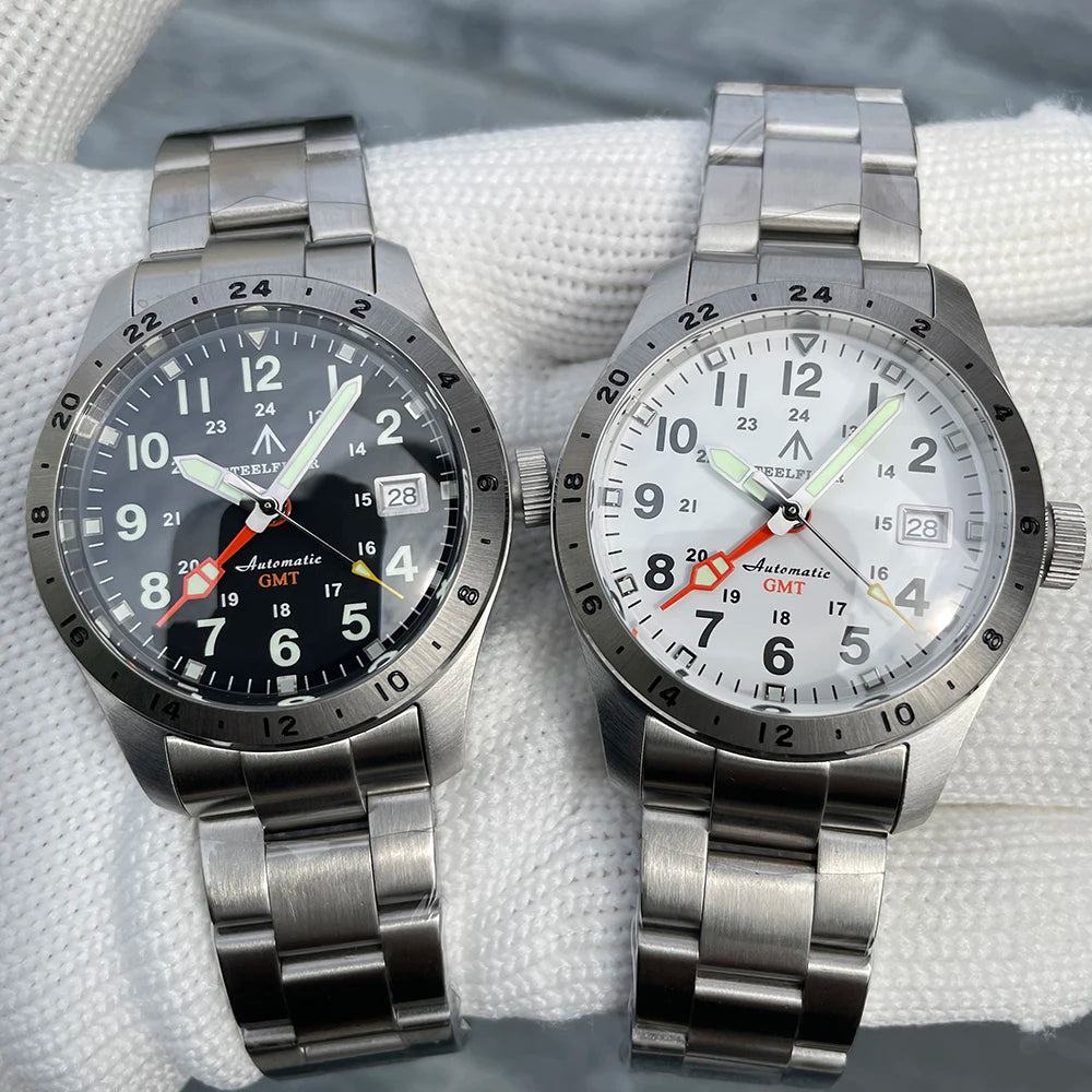 STEELFLIER Official SF792 GMT Mechanical Dive Watches Super Luminous NH34 Movement 20Bar Waterproof Luxury Stainless Steel Watch