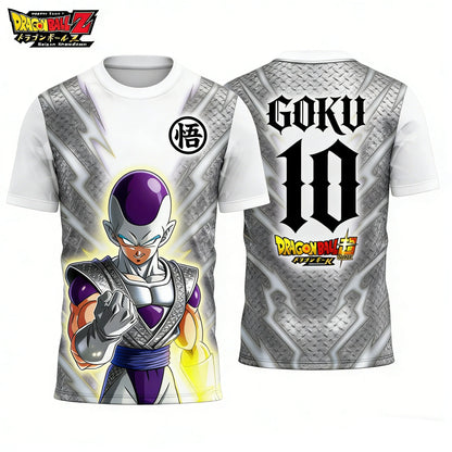 2026 Summer Dragon Ball Retro Fitness T-shirt Men's Oversized 3D Printed Short-sleeved Family Unisex Children's Sports Shirt