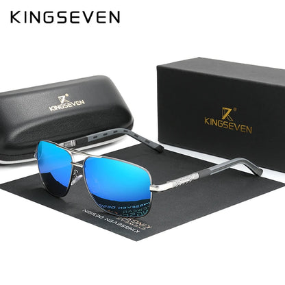 KINGSEVEN Hliníkové pilotní HD polarizované sluneční brýle pro muže a ženy, módní rám, pánské sluneční brýle na řízení, UV400, zrcadlové skla