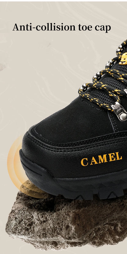 Classic Black Men's Hiking Shoes Outdoor Low Climbing Walking Shoes For Men Trekking Sneakers Non-Slip Mountaineering Shoes Man
