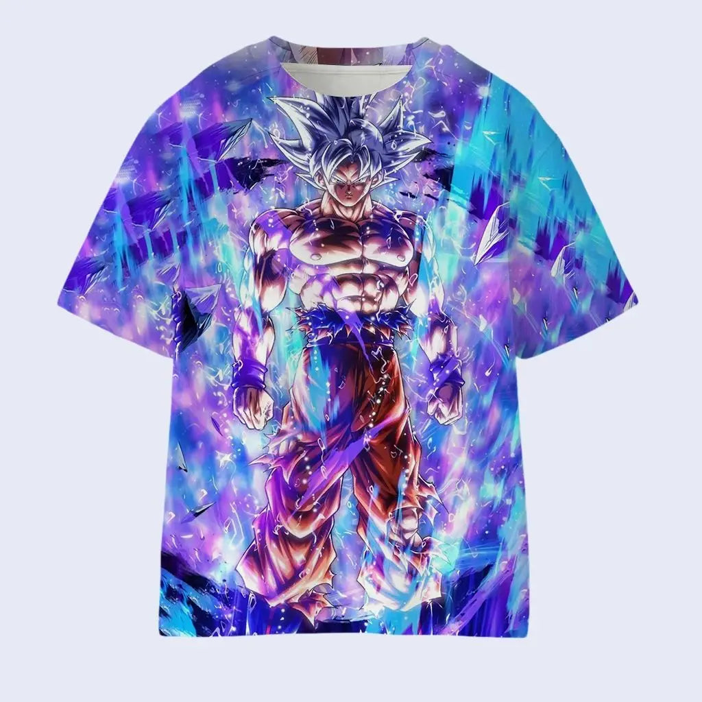 2026 Classic Anime Dragon Ball Character 3D Printed T-shirt Y2K Style Unisex&children's Layered Must-have for Summer and Autumn
