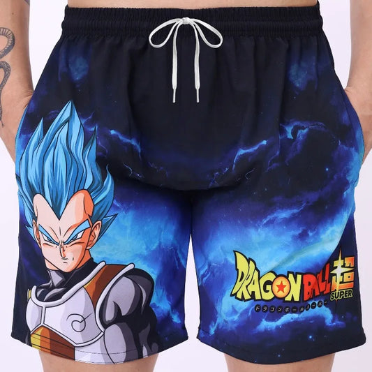 2026 Summer Dragon Ball GokuVegeta Summer Creative Casual Pants Large Size Anime Character Peripheral Quick Dry Casual Shorts
