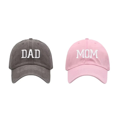 Mom and Dad Embroidered Baseball Hat Retro Sports Running Sunscreen Leisure Daily Versatile Travel Duck Tongue Hat
