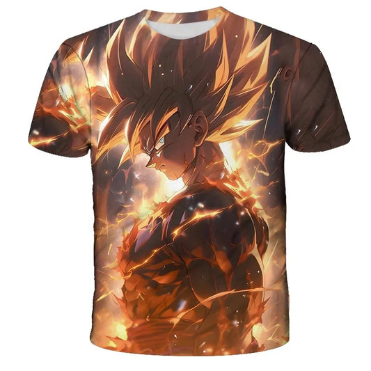 2026  Anime Dragon Ball Son Goku 3D Print Kids T Shirt Summer Fashion Casual T-shirt Boy Girl Unisex Children's Clothing Tshirt