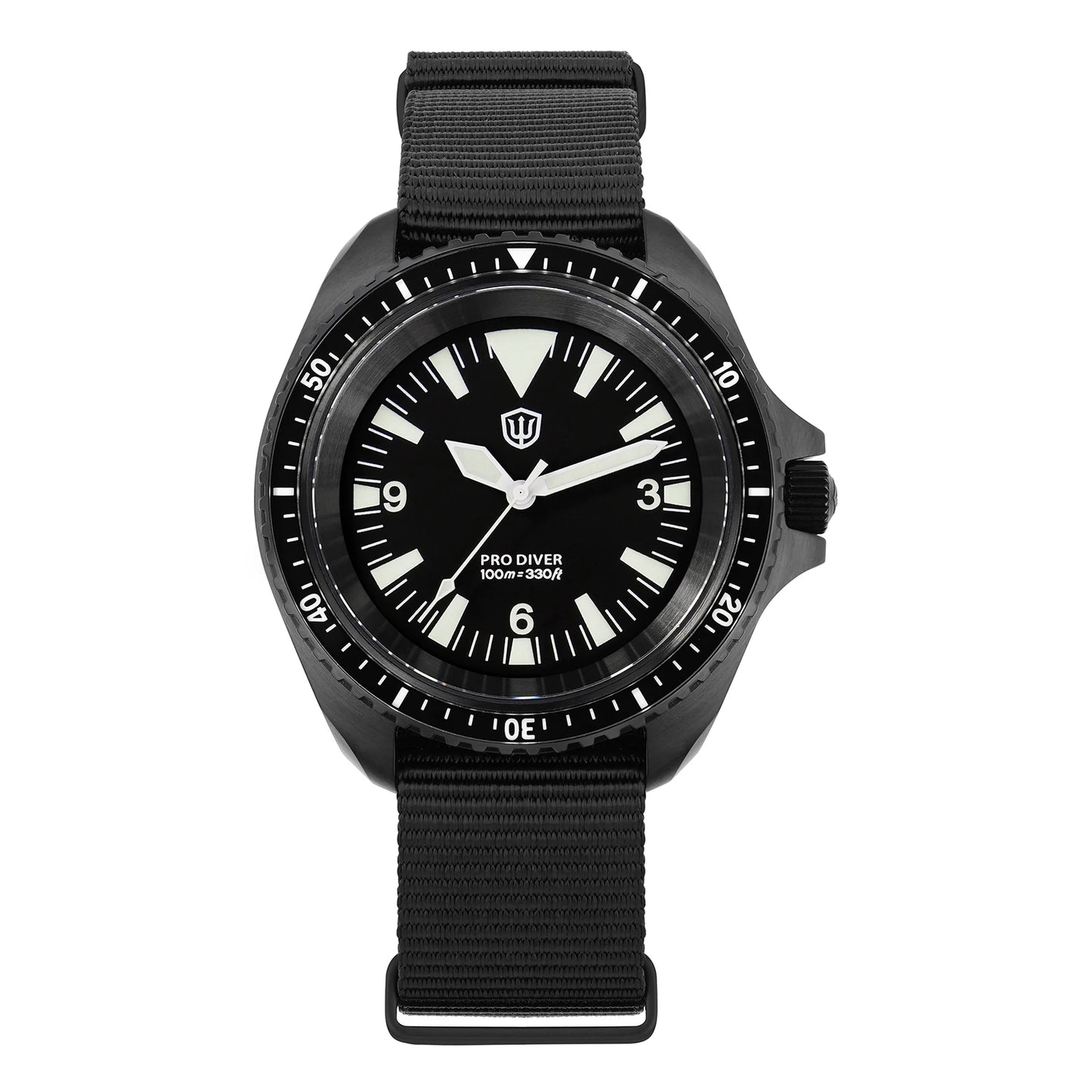 Relógio de Homem Watchdives WD1980 V3 38mm Vintage, Movimento de Quartzo VH31 Ronda 515 com Segundos Contínuos, Luminescente, Vidro de Safira