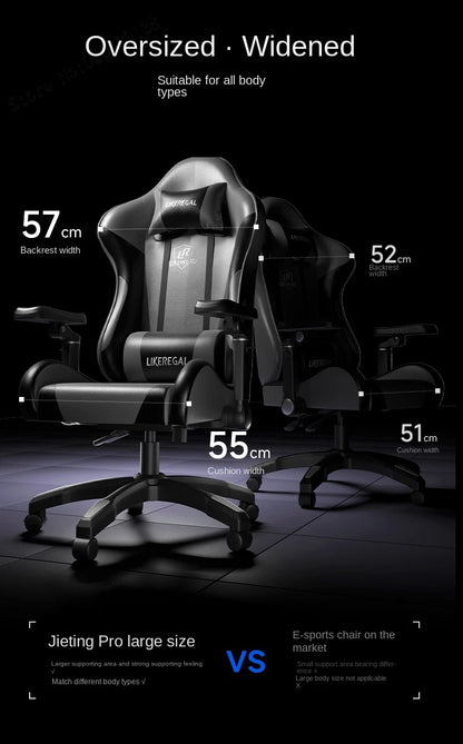 New Gaming Chair 9D Mechanical Dynamic Armrests 3D Lumbar Support Wide Seat Ergonomic Chair Gaming Live Streaming Swivel Chair
