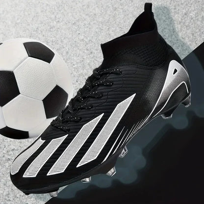 Fotbollsskor för män, New TF, sneakers för konstgräs och turf, ultralätta herrfotbollsskor, bekväma ankelhöga fotbollsskor för futsal och snabbt spel