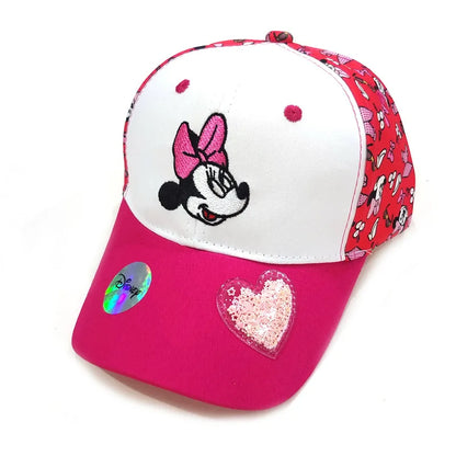 Casquette de baseball Disney Minnie Mickey Anime en coton et polyester, avec personnage de dessin animé, visière, pour déguisement, cadeau d'anniversaire pour enfants