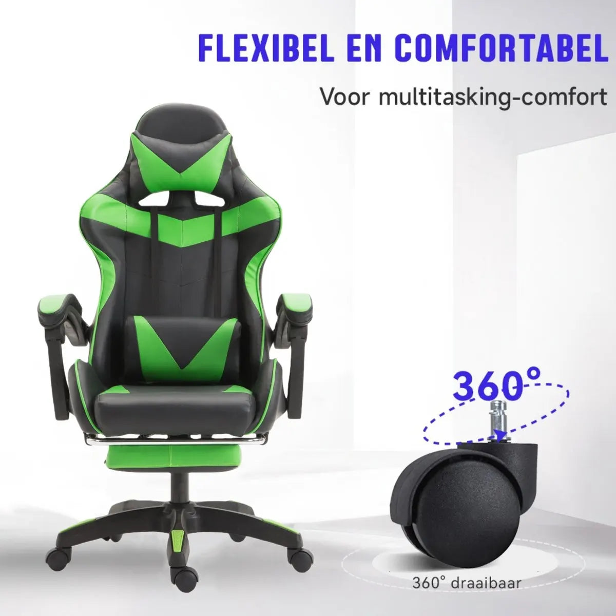 Gaming-Stuhl Gaming-Sessel höhenverstellbarer Bürostuhl mit verstellbarer Liegefunktion, Katzenohren und Kissen