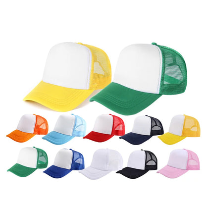 Customized Logo Mesh Baseball Caps Men Women 5 Panel Cheaper Trucker Hats Sports Team Snapback Caps Summer Sun Dad Hat Gorras