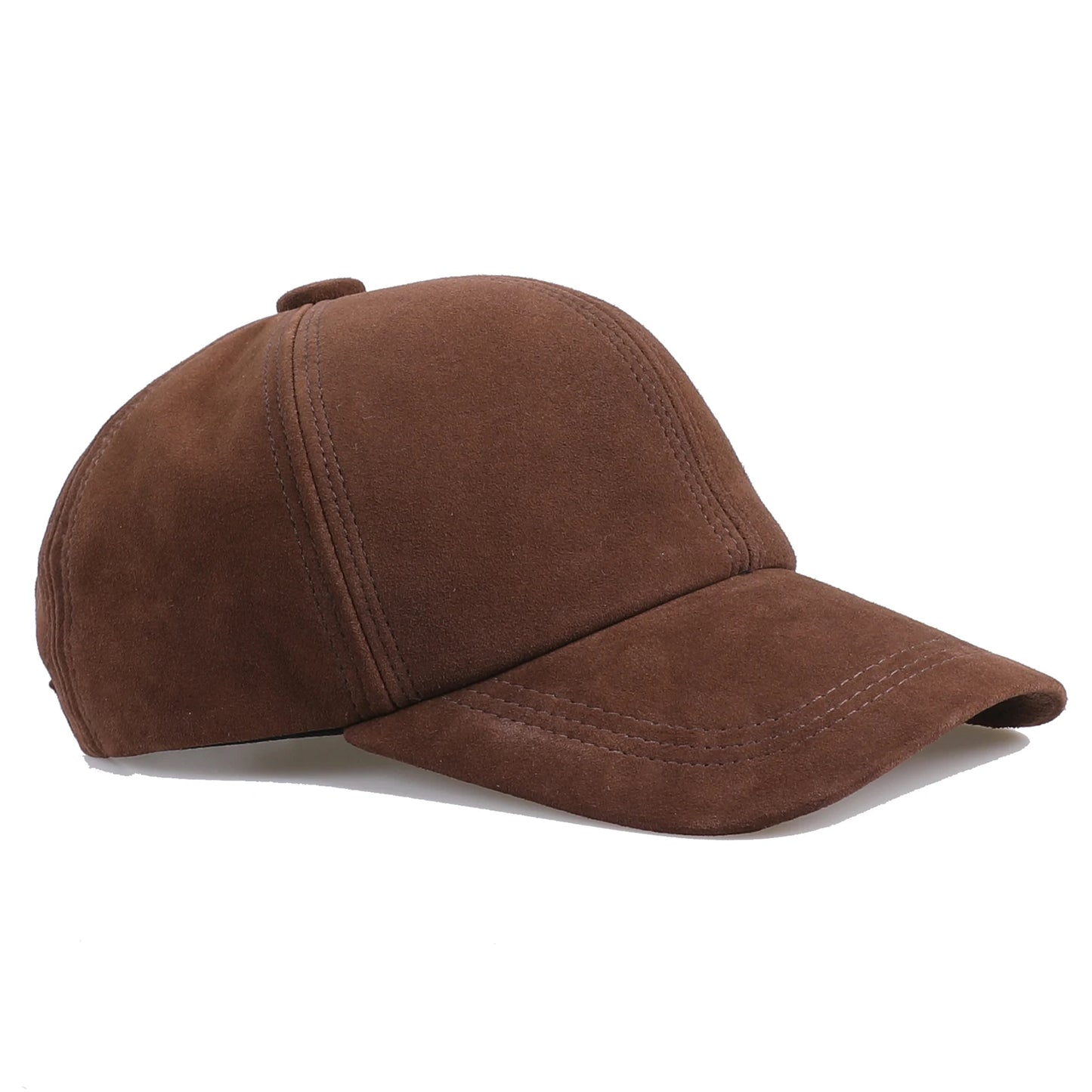 BOONJOVIA Unisex Genuine Suede Leather Baseball Caps for Mens Womens-Adjustable Buckle Back Real Leather Hats