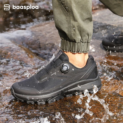 Sapatos de Caminhada Baasploa para Homem, Outdoor e Escalada, em Malha Respirável, para Viagem e Caminhada, Antiderrapantes, Resistentes ao Desgaste, Confortáveis, Tipo Sneaker