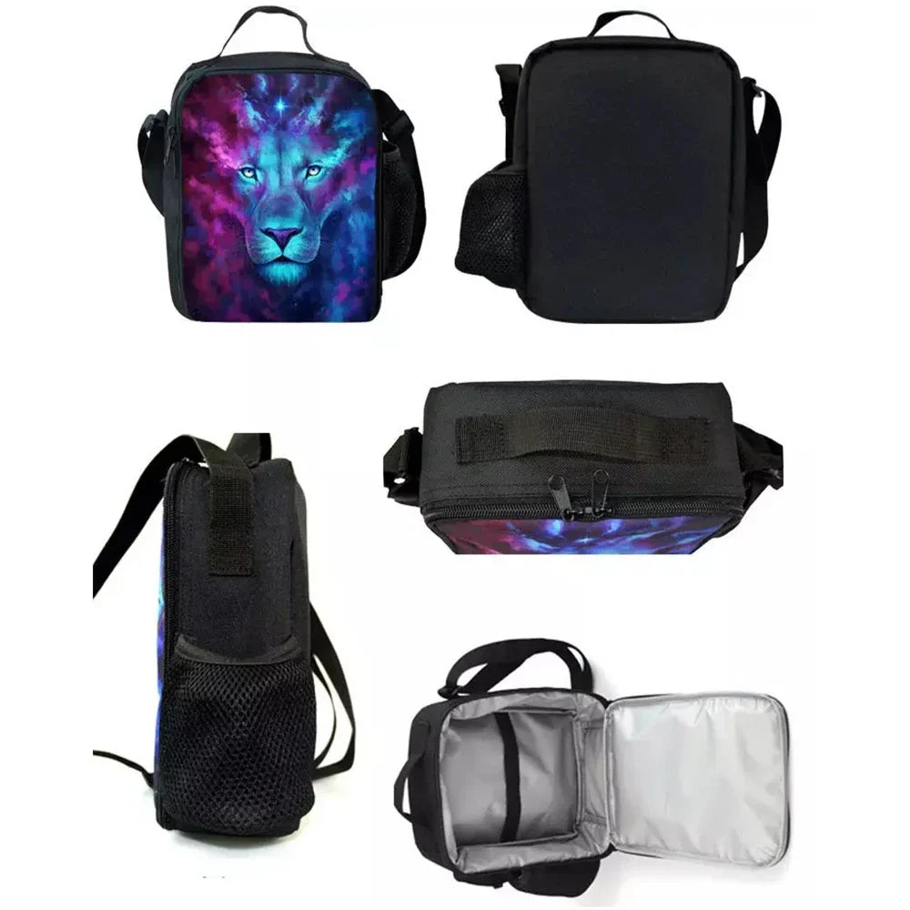 Hot Game F-FortniteS Child Insulated Large Capacity Bag for Boy Girl Student Outdoor Picnic Resuable Thermal Cooler Lunch Box