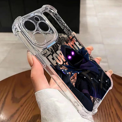 Fortnite-Handyhülle für iPhone 17 16e 16 15 14 13 12 11 Mini Air Pro Max X XR XSMax 7 8 Plus, sturzsichere transparente Schutzhülle