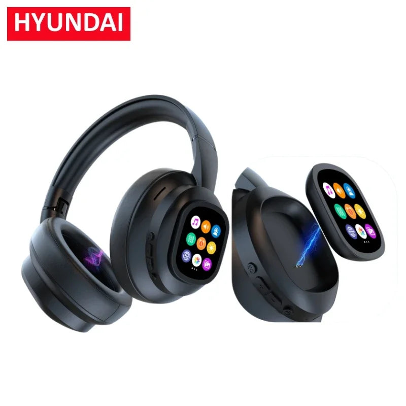 Auriculares HYUNDAI X1PRO inalámbricos Bluetooth 6.0 con traducción por IA – Más de 100 idiomas, control táctil, pantalla LED y cancelación de ruido