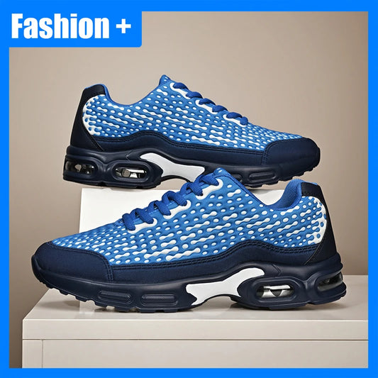Scarpe sportive da uomo leggere con suola morbida ammortizzata, in mesh traspirante, alla moda, per giovani, corsa outdoor, fitness e allenamento