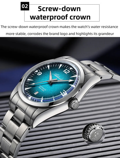 ADDIESDIVE AD2508 Man Diving Watch Luminous 100M Waterproof 316L Stainless Steel 8215 Movement Automatic Mechanical Watch
