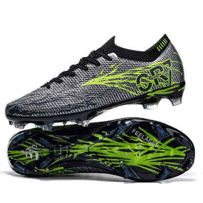 Chaussures de football légères pour hommes et jeunes, crampons d'entraînement d'extérieur, baskets de football respirantes et antidérapantes