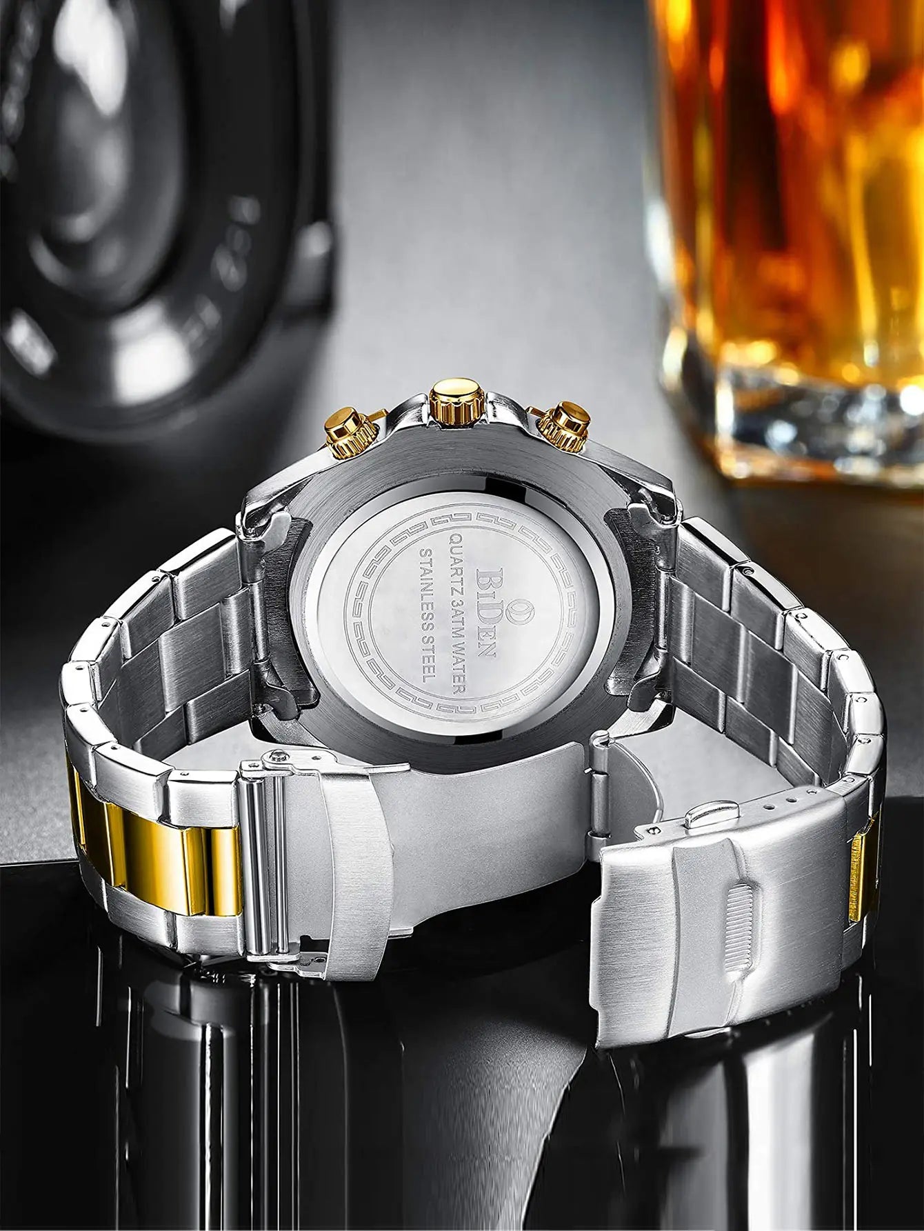 BIDEN Multi functional men's quartz watch luxury waterproof night light business style diving series casual fashion watch