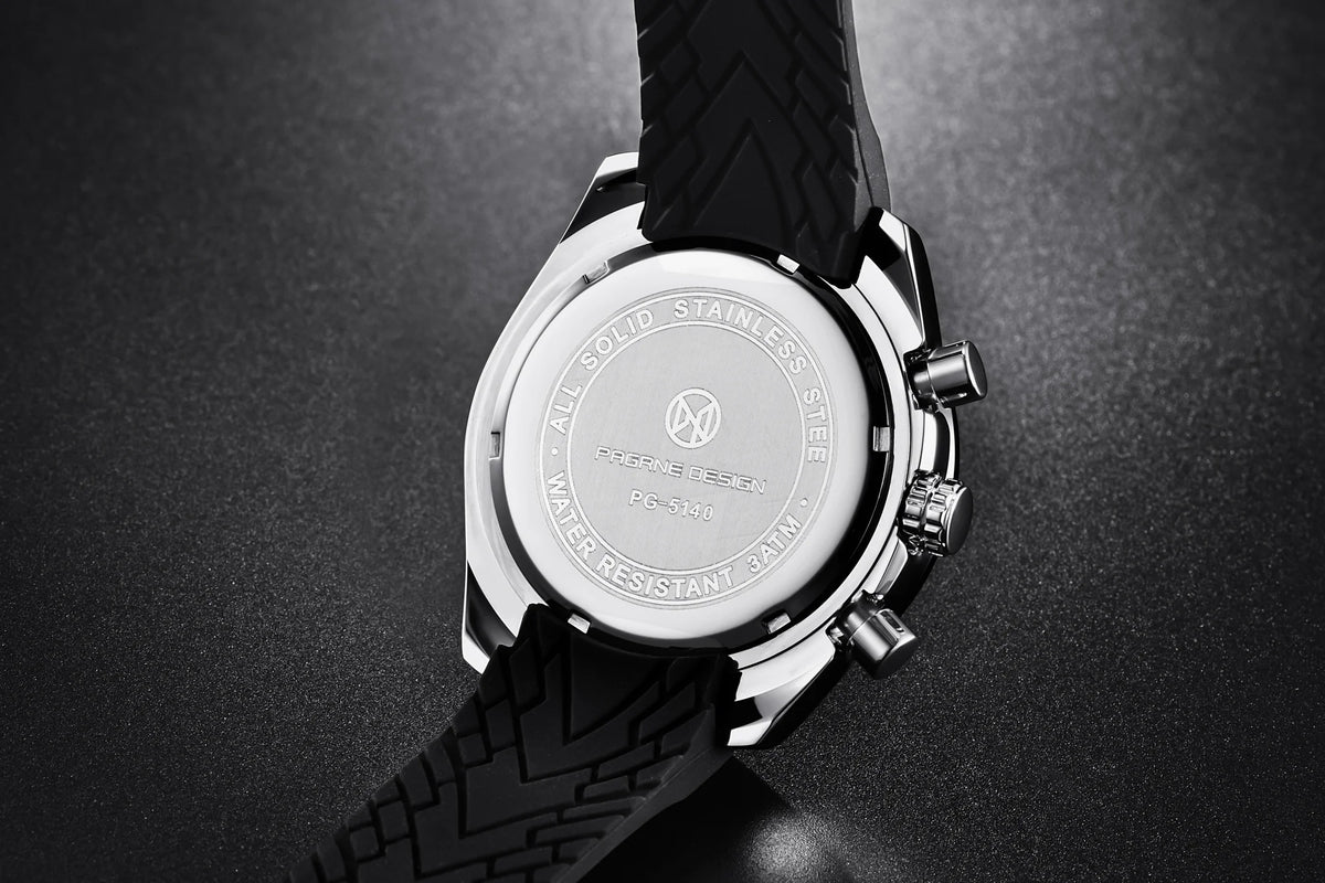 PAGANI DESIGN New 45mm Men Quartz Watch Rubber Belt Men's Luxury Watch Fashion Casual Sports Male Clock Relogio Maasculino