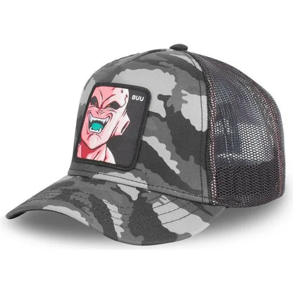 „Dragon Ball Buu Goku“ kepurė – vasarinė kelioninė kepurė su snapeliu, vyriška, siuvinėta, hip-hop stiliaus, su saulės skydeliu, reguliuojama, „trucker“ stiliaus tinklinė kepurė