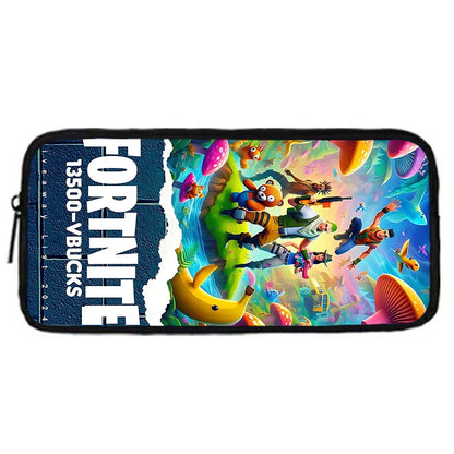 Mochila Escolar Infantil com Mala de Ombro e Estojos para Lápis, Malas Escolares com Design Hot Game-F-FortniteS para Rapazes e Raparigas, Melhor Presente