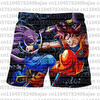 2026 Summer Dragon Ball Gogeta SSJ4 Printed Shorts Men Retro Classic Oversized Fitness Gym Streetwear Unisex Adult & Kids