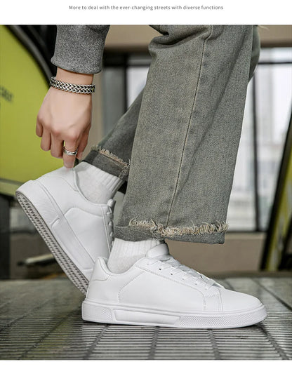 PU Leather Men Shoes Sneakers Trend Casual Shoes Leisure Male Sneakers Footwear Men Vulcanized Shoes Couple Shoes Women Shoes