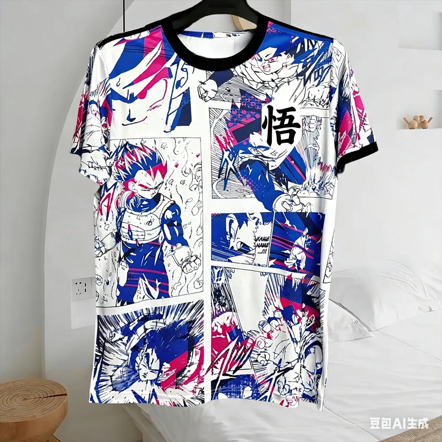 2026 Summer Dragon Ball Retro Cosplay T-shirt Men's Oversized 3D Printed Short-sleeved Family Unisex Children's Sports Shirt
