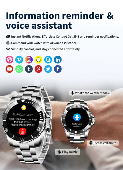 LIGE 2026 Smartwatch for Men  1.27" HD Display, Bluetooth Calling, IP68 Waterproof, Heart Rate & Fitness Monitor