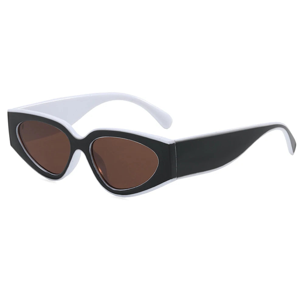 Sluneční brýle ve stylu steampunk Cat Eye pro ženy a muže, černobílé obroučky, módní sluneční brýle, módní retro vintage doplňky, sluneční brýle, brýle