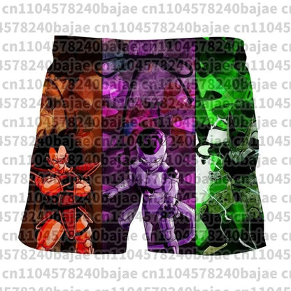 2026 New Dragon Ball Gohan Kid Super Saiyan Manga Print Quick Dry Shorts Men Casual Beach Wear Gym Workout Sports Board Shorts
