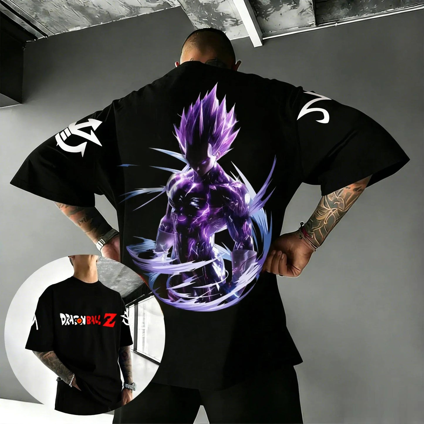 2026 New Hot Anime Dragon Ball Goku Printed Cotton Men's T-shirt Overside American and Women's Breathable Sports Round-neck