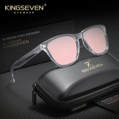 KINGSEVEN Brand Casual Driving Glasses Square Frame Men's Sunglasses Polarized Outdoor Travel Eyewear