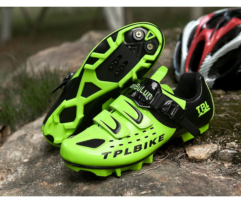 New Men’s and Women’s Bicycle Shoes Outdoor Cycling Shoes with Three Functional Soles Professional Training Shoes