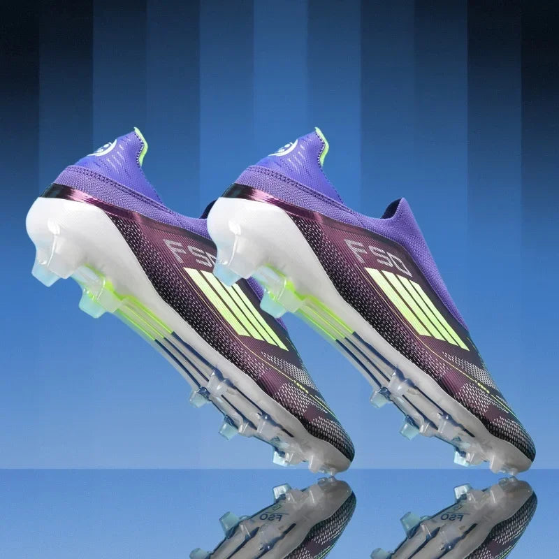 Nouvelles chaussures de football pour hommes, bottes de football confortables pour l'entraînement et les matchs en extérieur, crampons antidérapants et respirants, pour garçons et adultes, à longues pointes.