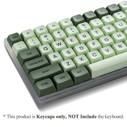 Conjunto de 125 teclas XDA PBT Matcha Green para teclado mecânico de 61/64/68/75/87/98/104/108 teclas, compatível com Cherry/Gateron/Otemu/Kailh