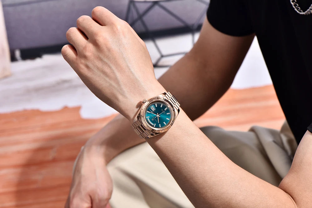 PAGANI DESIGN New DD36 Rose Gold Luxury Automatic Mechanical Watch For Men ST16 100M Waterproof AR Sapphire Glass Wristwatch Men