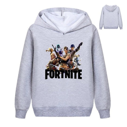 Felpe con cappuccio per bambini Fortnite con stampa game, cartoon, comode, vestibilità ampia, maniche lunghe, abbigliamento autunno-inverno