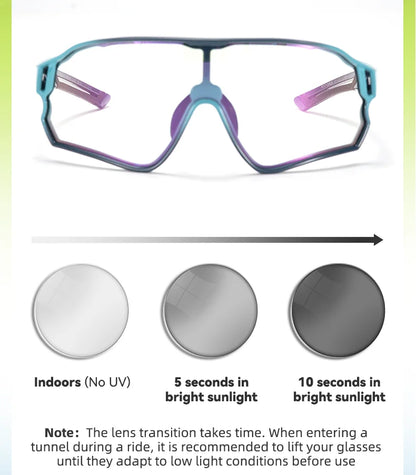 ROCKBROS Kids Polarized Photochromic Cycling Glasses UV400 Protection Outdoor Sports Sunglasses Child MTB Bicycle Eyewear