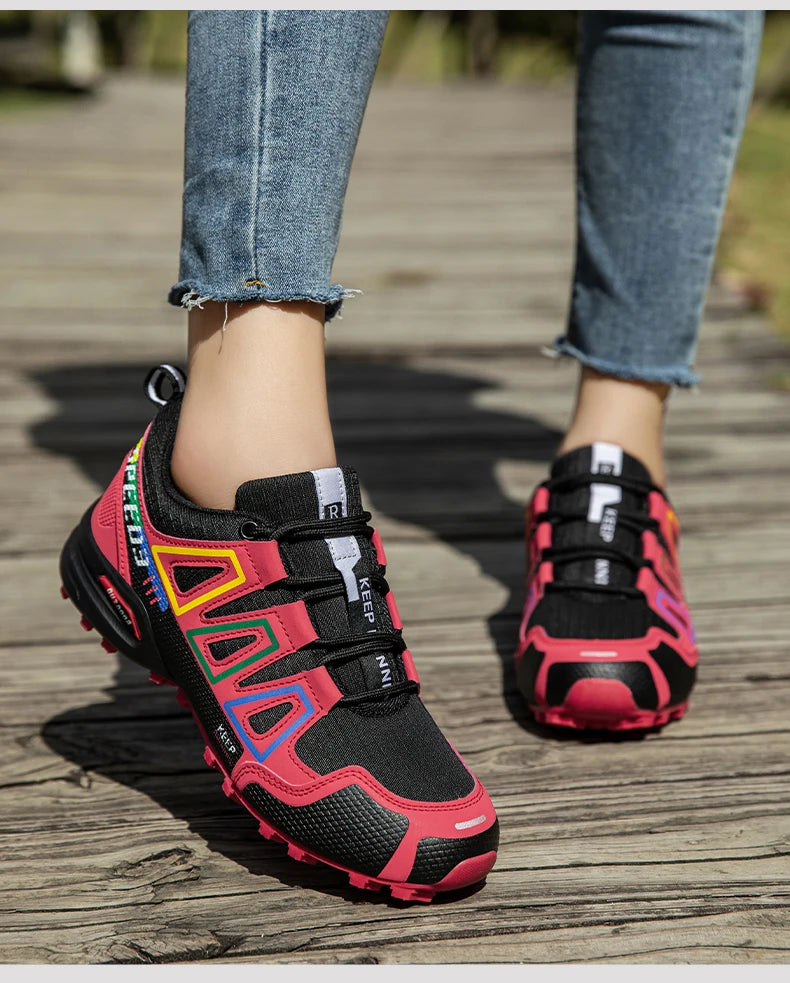 Women’s Waterproof Hiking Shoes Outdoor Sports Shoes Women’s Walking Travel Sports Shoes Bicycle Sports Shoes Running Sports Shoes