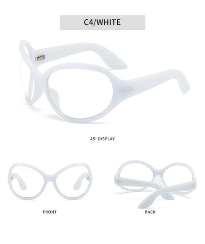 2026 Oversized Oval Sunglasses Goggle Women Men Luxury Brand Designer Sun Glasses Female Big Frame Y2K Eyeglasses De Sol Oculo
