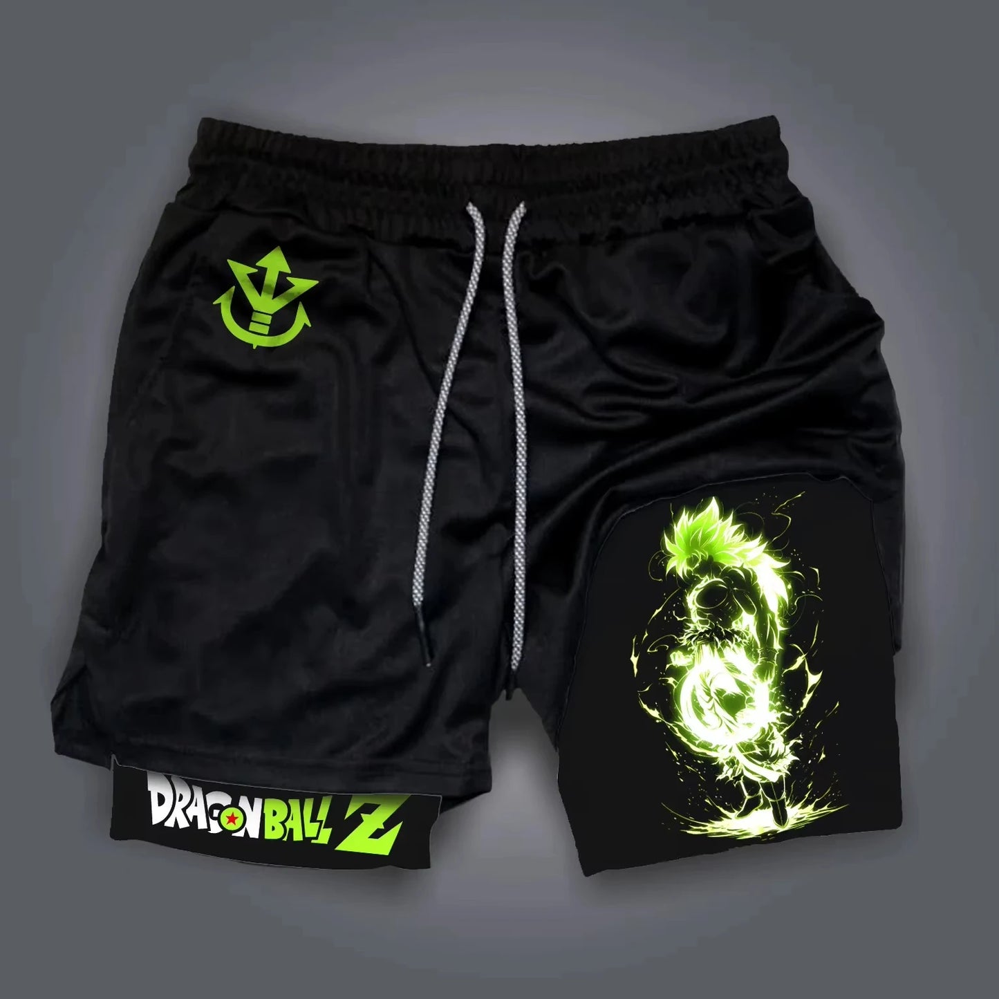 Dragon Ball GOKU Printed Double Layer Shorts Bandai Loose Men's and Women's Summer Sweating Breathable Sports Shorts