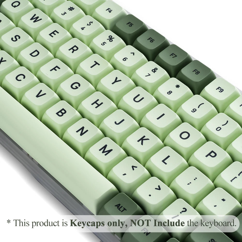 Conjunto de 125 teclas XDA PBT Matcha Green para teclado mecânico de 61/64/68/75/87/98/104/108 teclas, compatível com Cherry/Gateron/Otemu/Kailh